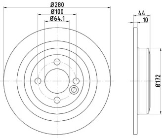 HELLA PAGID 8dd355122971 -  Тормозной диск